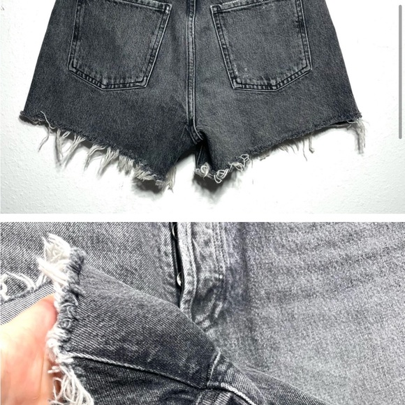 Agolde Dee Organic Cotton Nonstretch Denim Cutoff Shorts MOXY Size 27 O234 - Picture 4 of 6